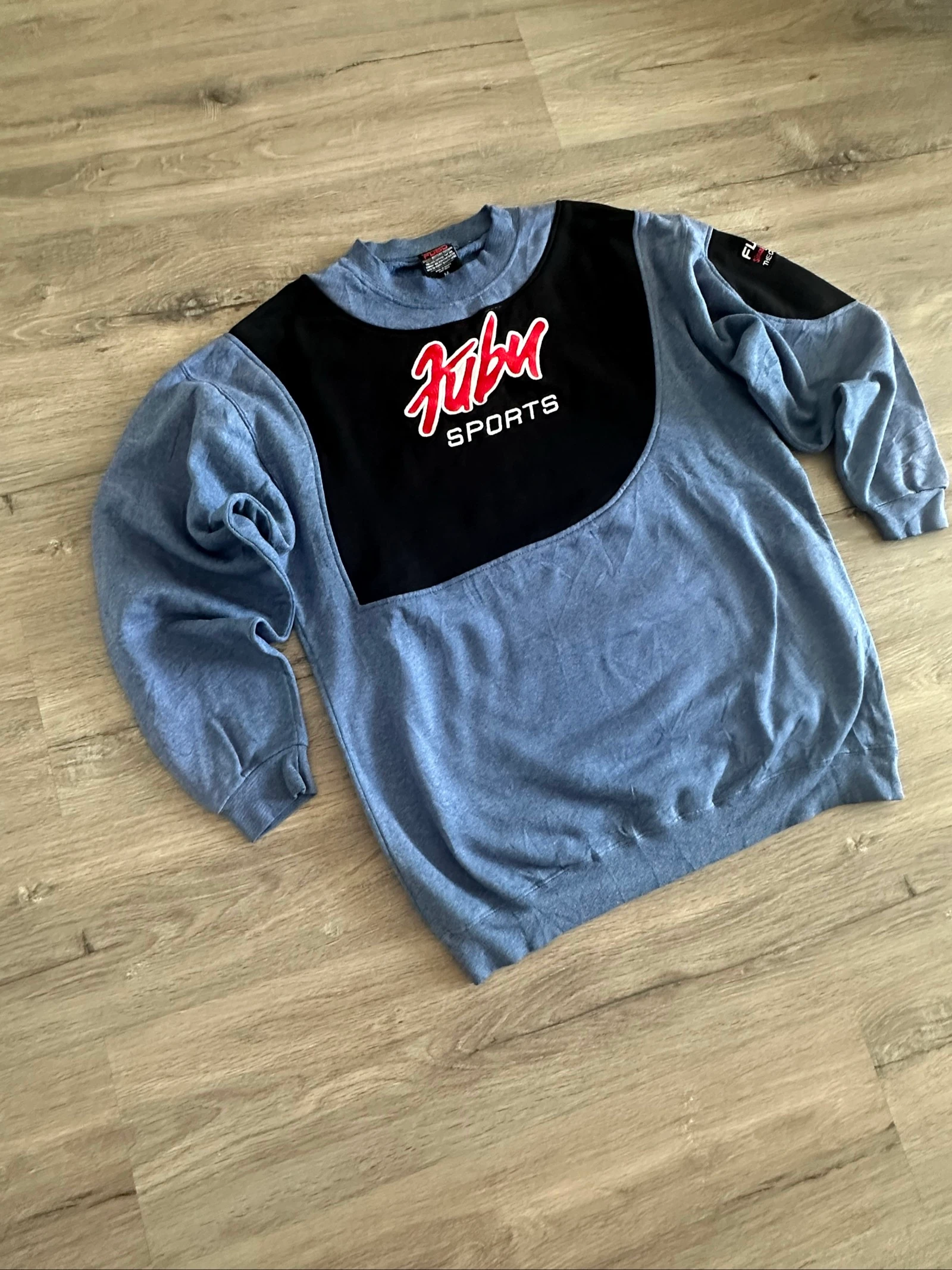 Sweat FUBU Sports Vintage Homme Taille M Bleu Original – photo 3